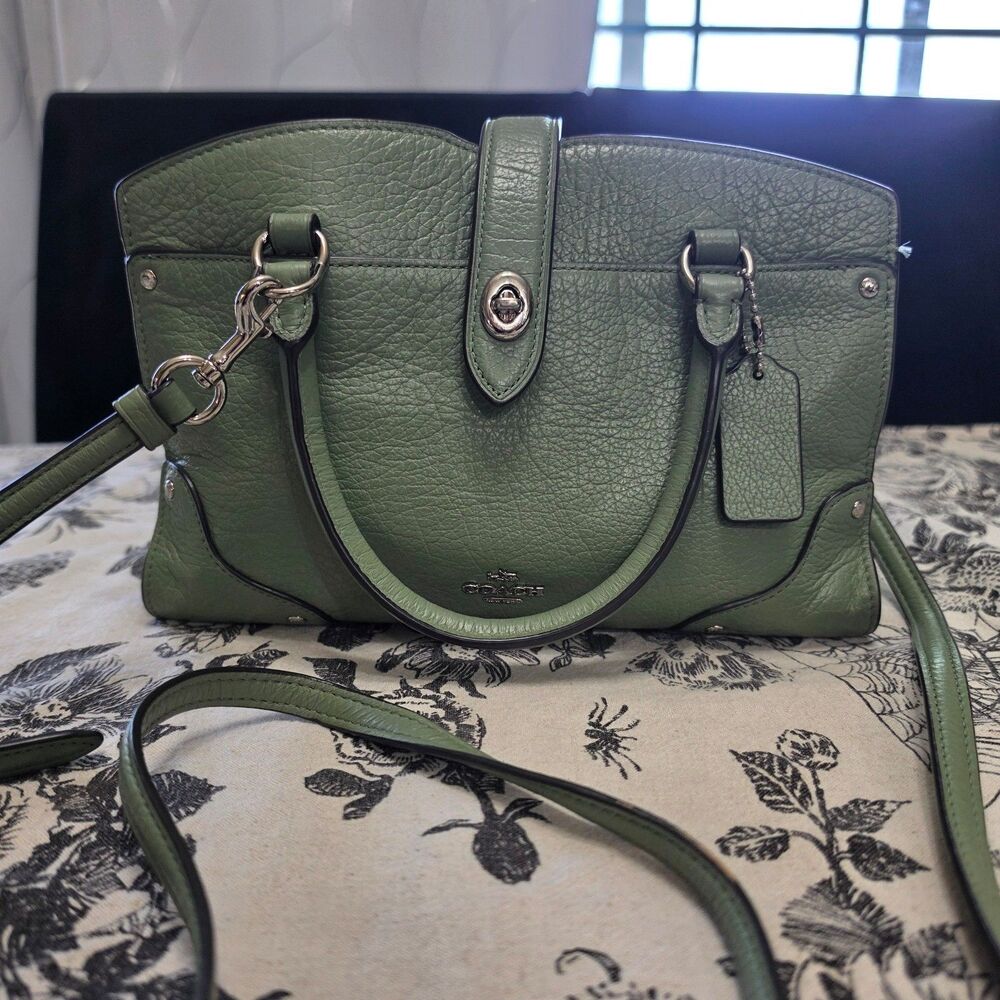 Coach Mercer 24 Sage Green Crossbody Satchel Purse